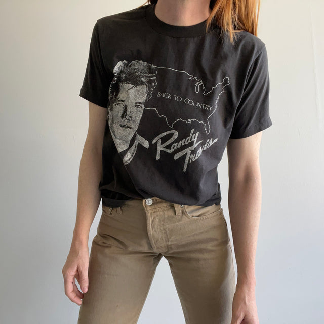 1980s Randy Travis Smaller Sized Music T-Shirt