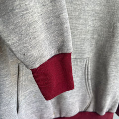 1980s MacGregor Color Block Age Stained Hoodie