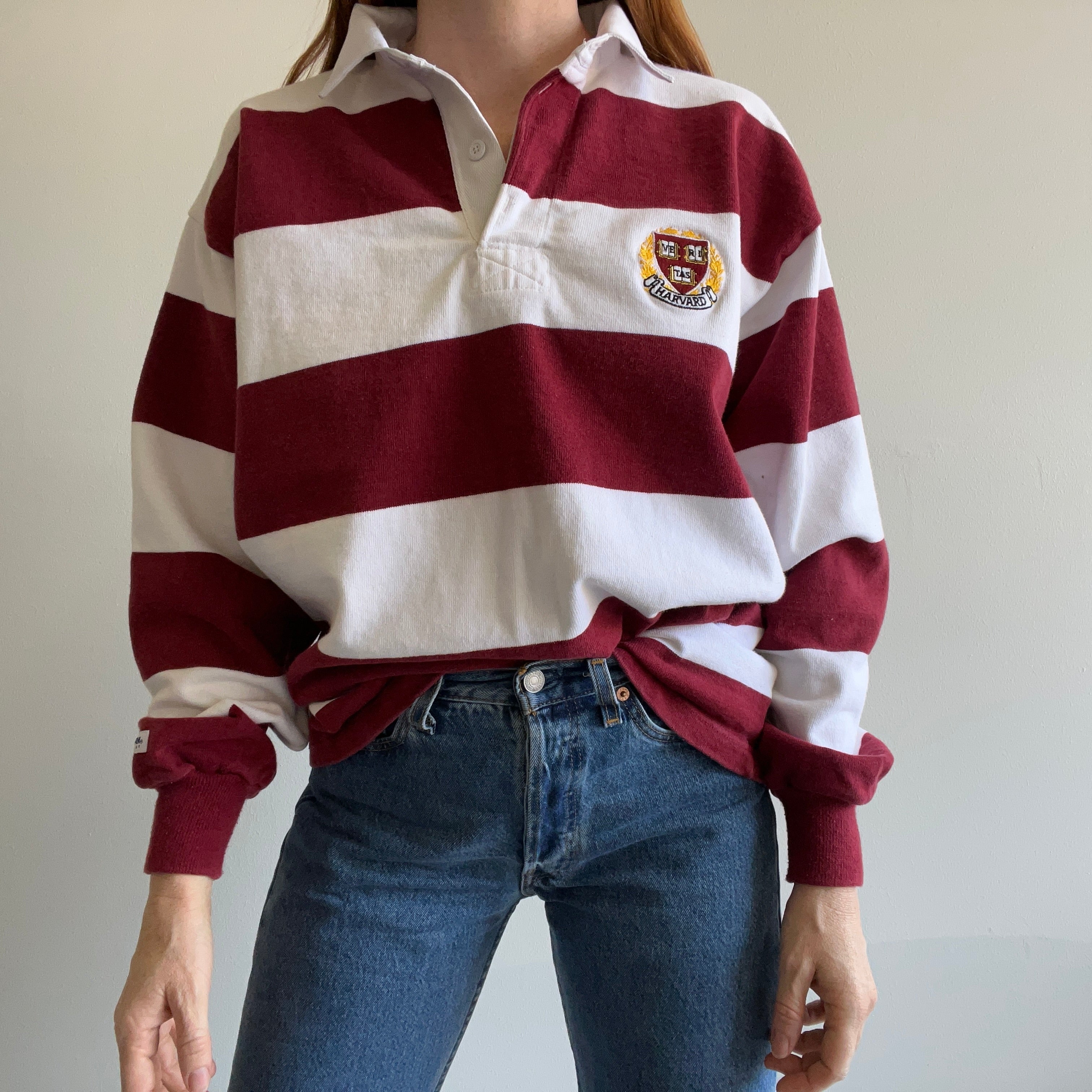 1990s Harvard University Rugby Shirt by Barbarian - !!!!!