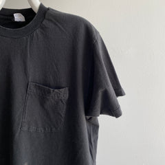 1980s BVD Blank Black Pocket T-Shirt