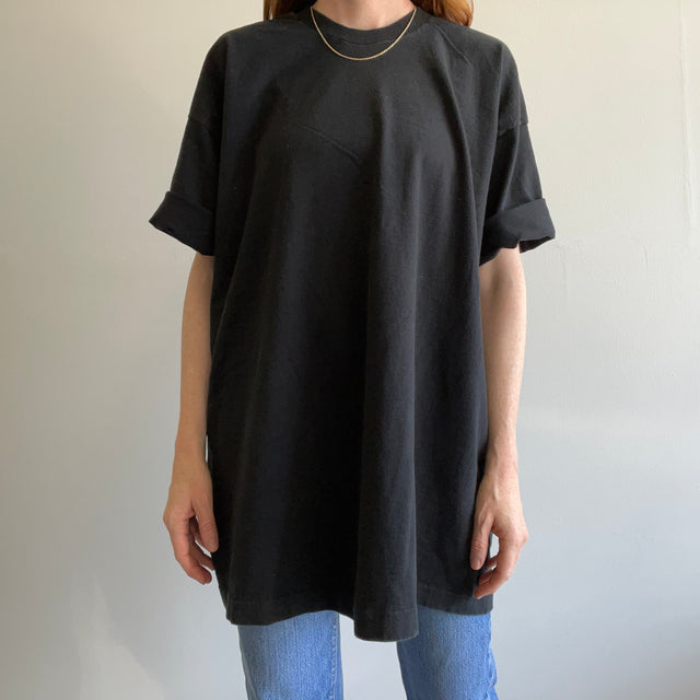 T-shirt en coton noir vierge des années 1990 3XL par FOTL