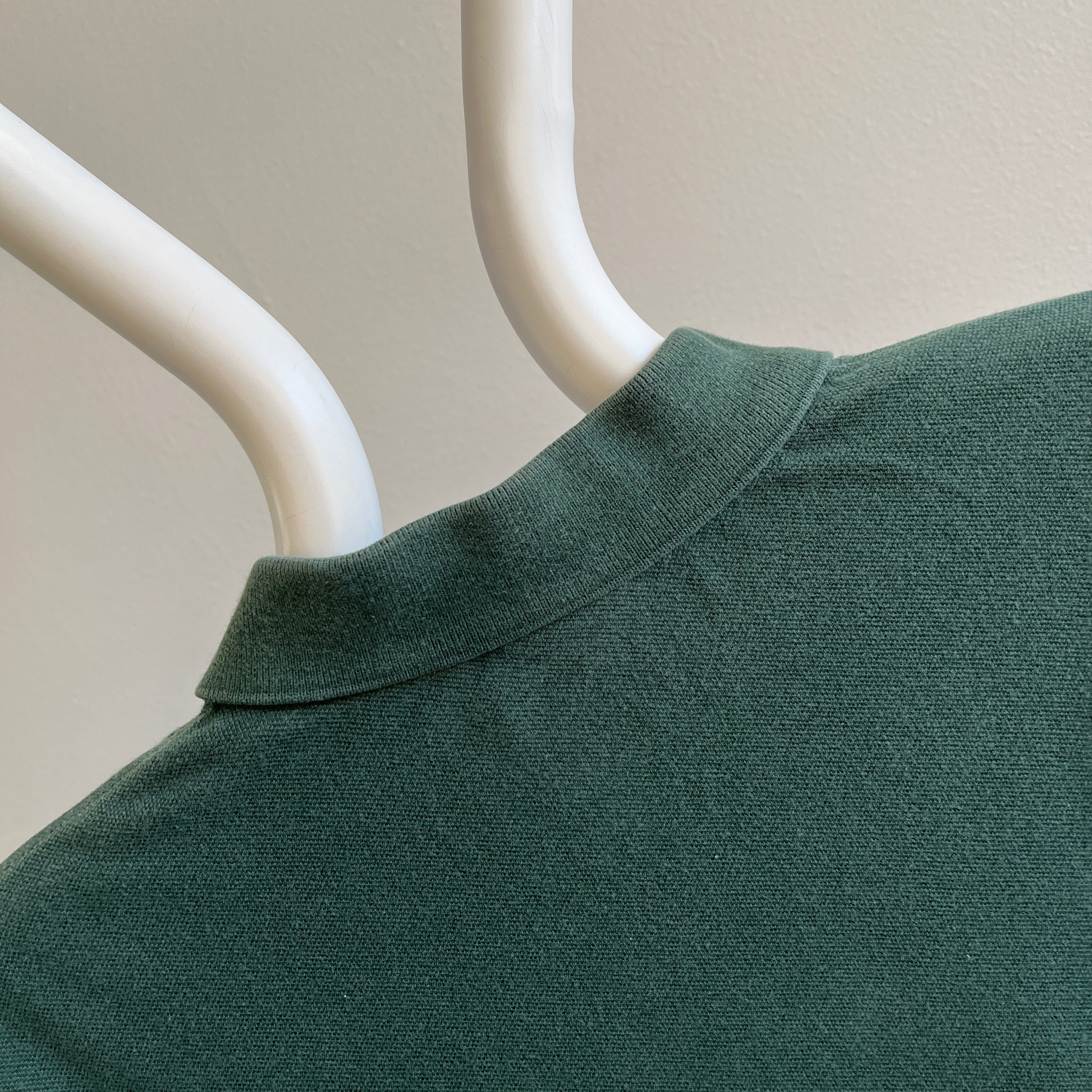 Polo Ralph Lauren vert foncé délavé des années 1990/2000
