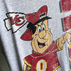 1994 Kansas City Chiefs And Fred Flintstone Cut Sleeve Dreamboat T-Shirt