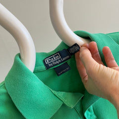 Polo Ralph Lauren vert écume de mer foncé des années 1990/2000