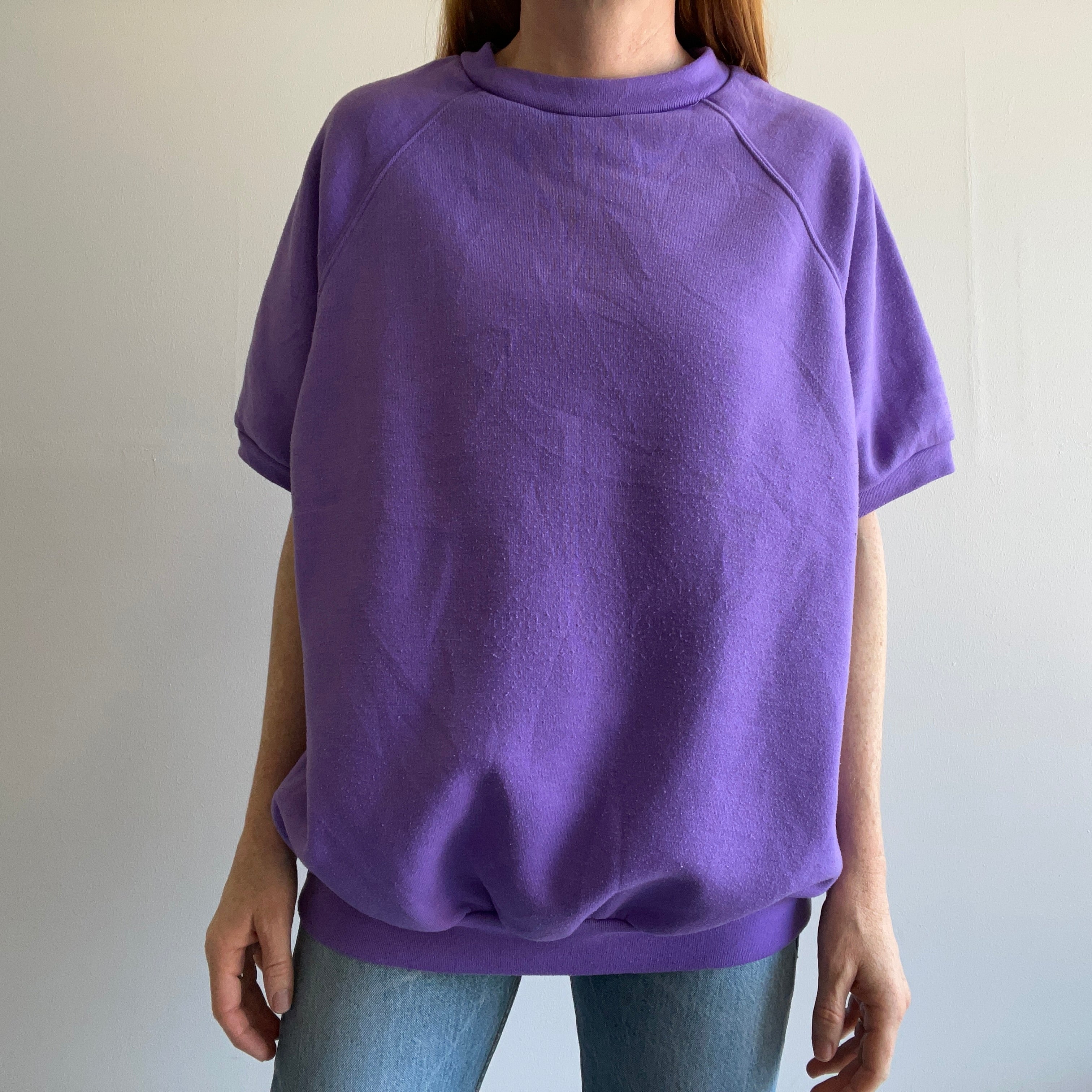 1990s Larger Purple Warm Up Sweatshirt