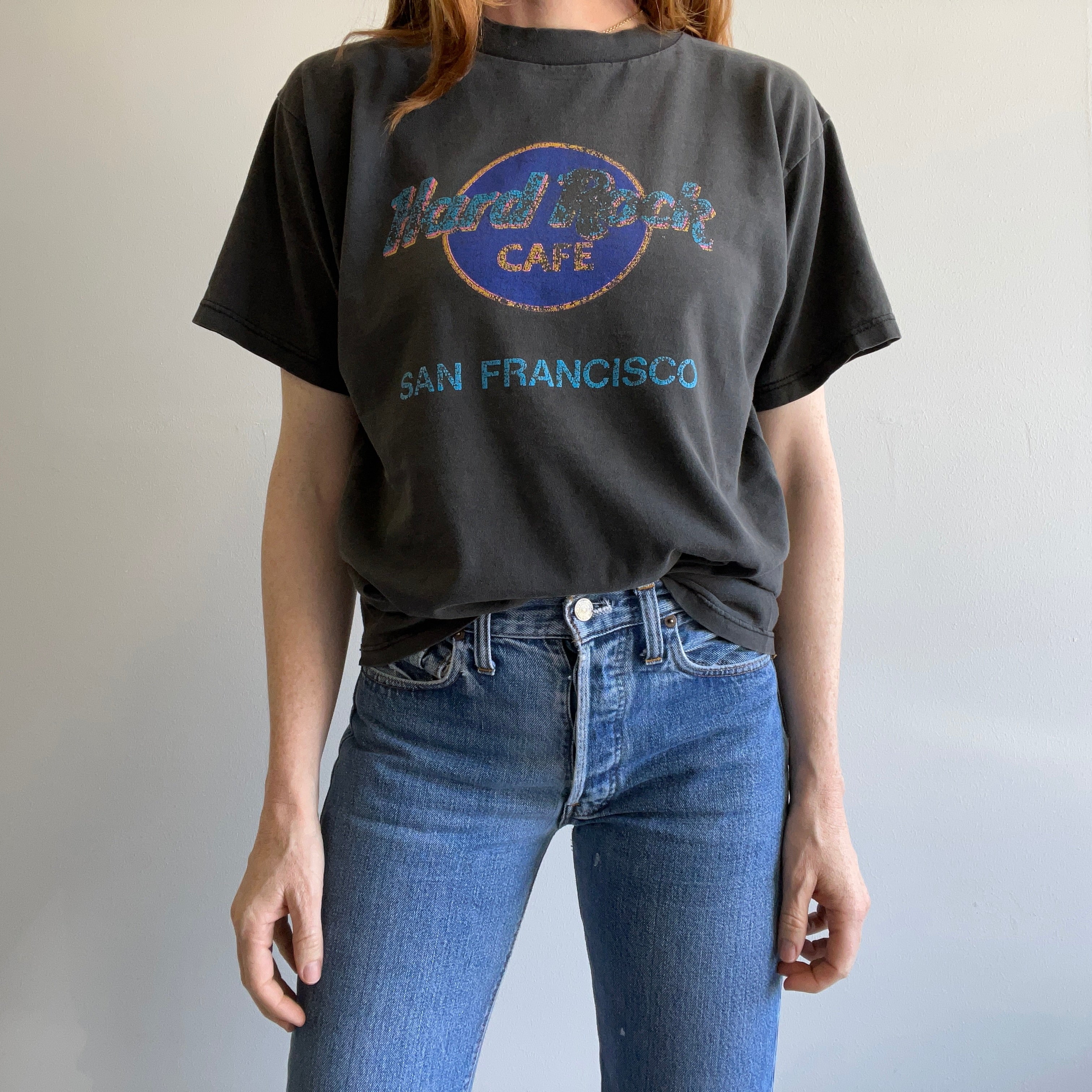 1990s San Francisco Beat Up Hard Rock Cafe T-Shirt