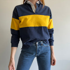 1990s Navy and Yellow Rugby Shirt