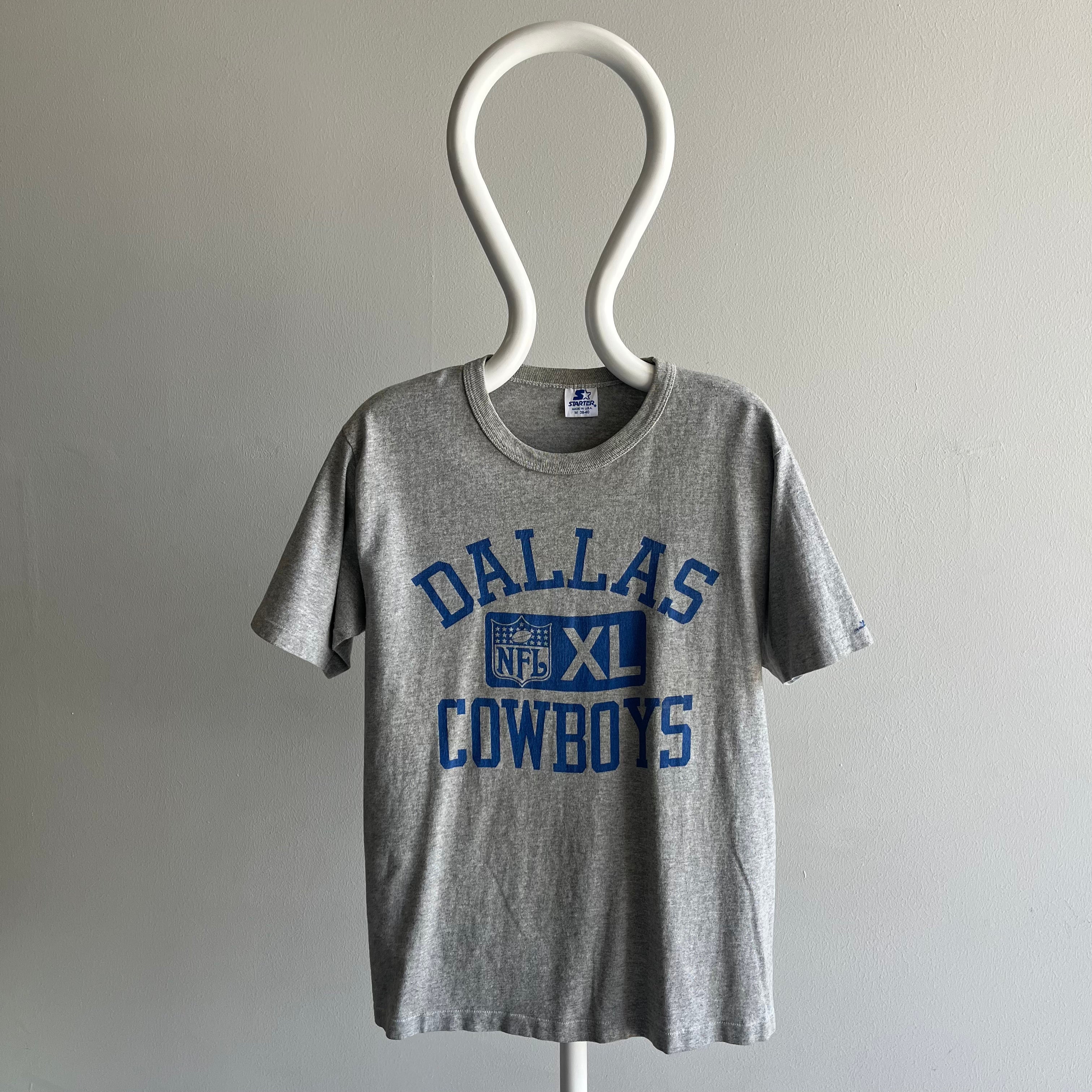 1980s Dallas Cowboys Cotton Rolled Neck T-Shirt