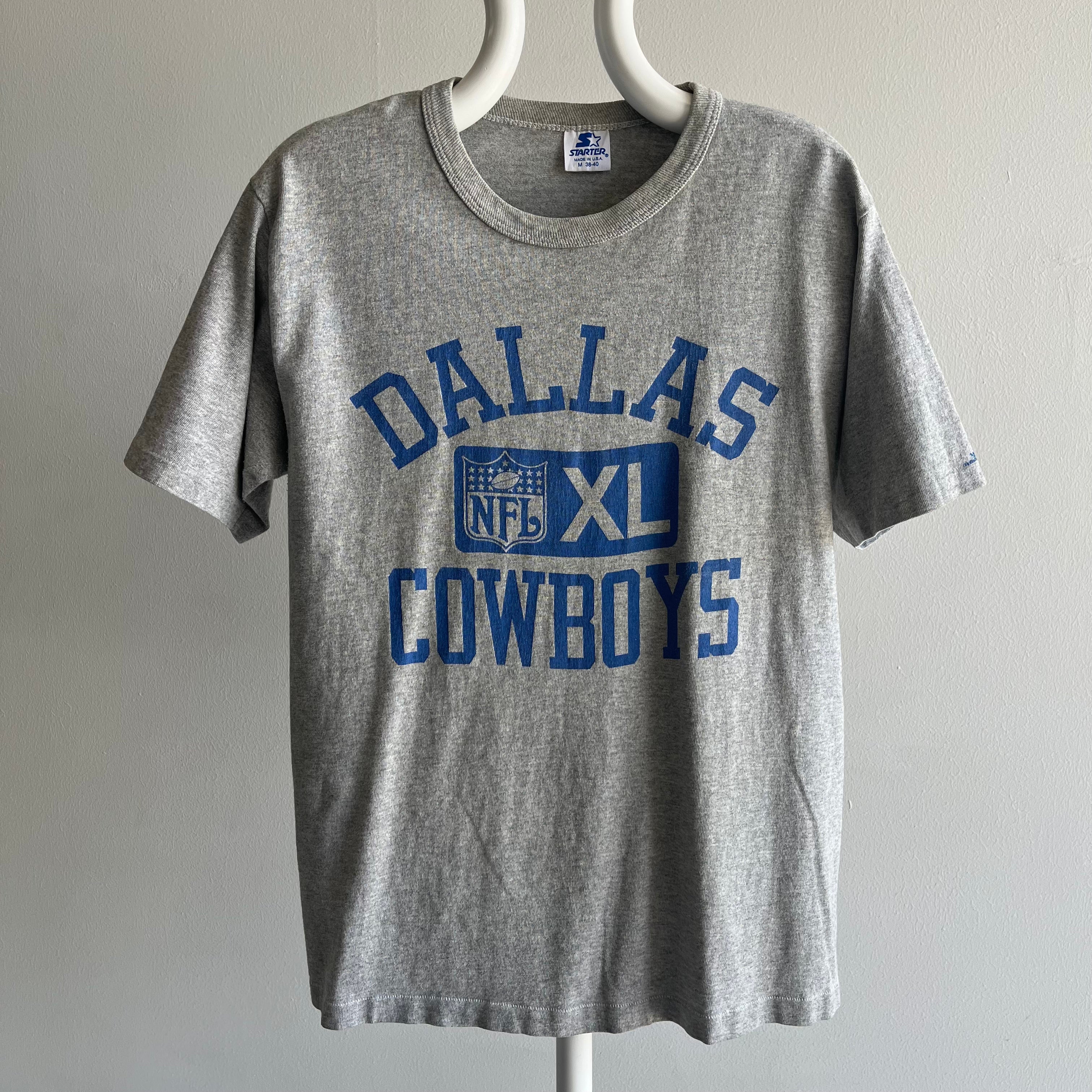 1980s Dallas Cowboys Cotton Rolled Neck T-Shirt