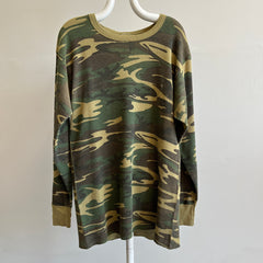 Chemise thermique longue camouflage 1980s XL