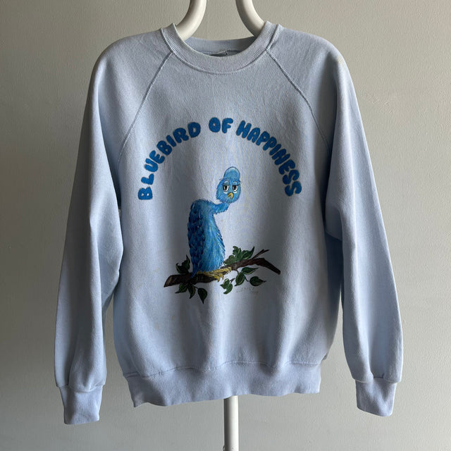 1989 DIY V Sad "Bluebird of Happiness" Sweat-shirt peint à la main - Comme, Woah