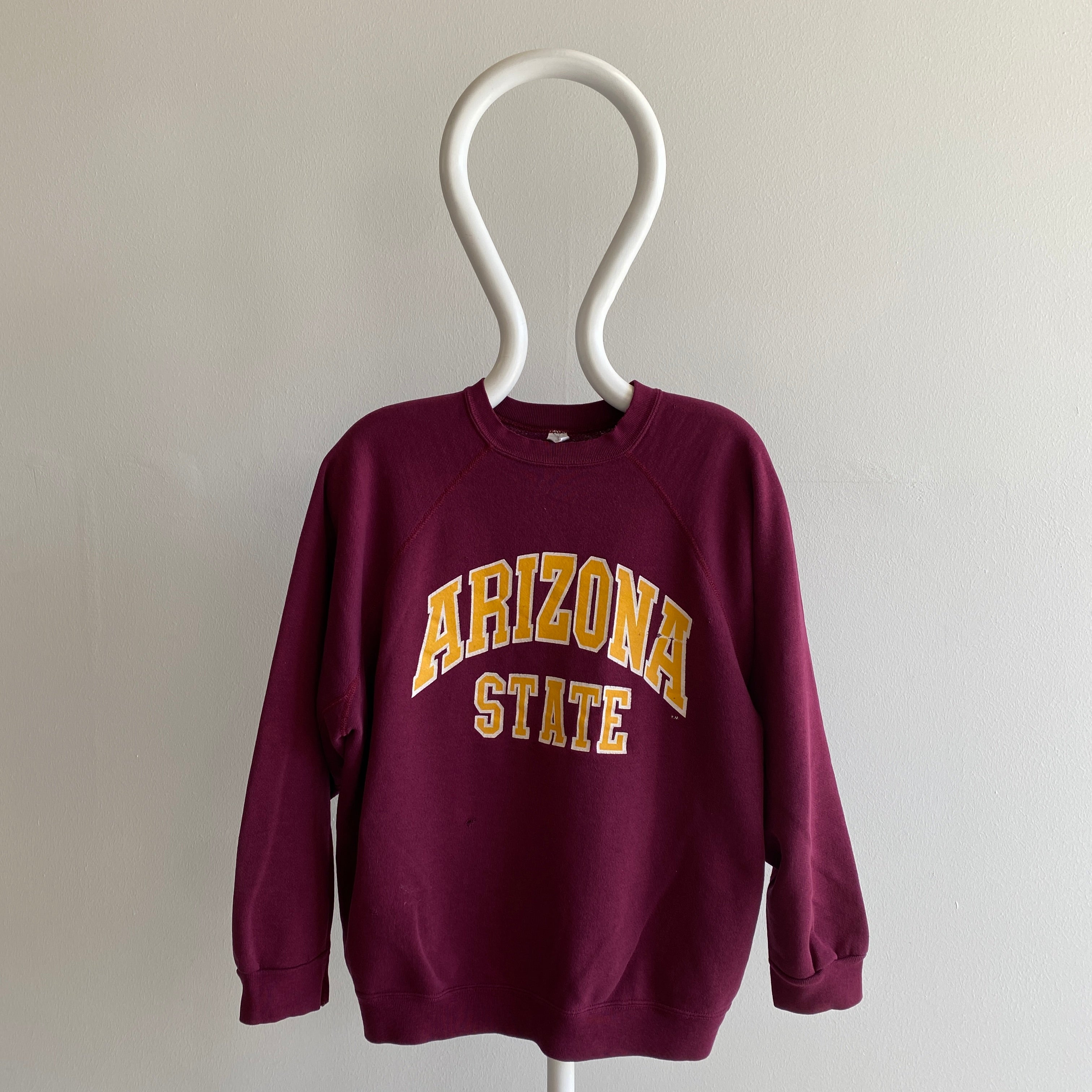 1980s Discus Arizona State Double Arm Gusset Sweatshirt - Surdimensionné