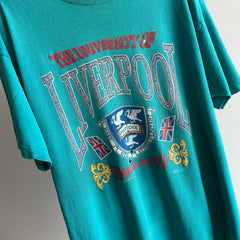 1980/90s University of Liverpool Thrashed  T-Shirt - XXL