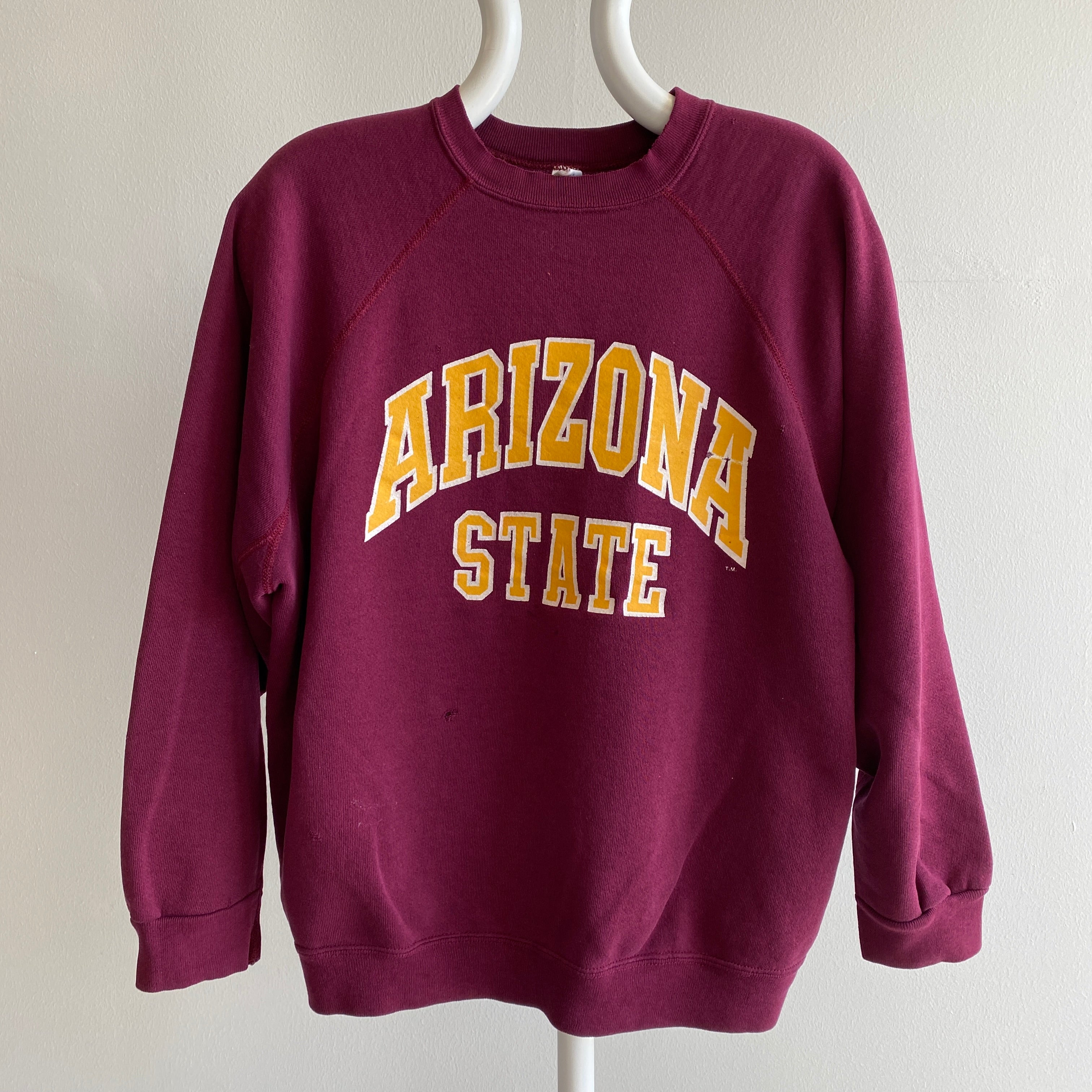 1980s Discus Arizona State Double Arm Gusset Sweatshirt - Surdimensionné