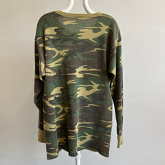 1980s XL Long Camo Thermal Shirt