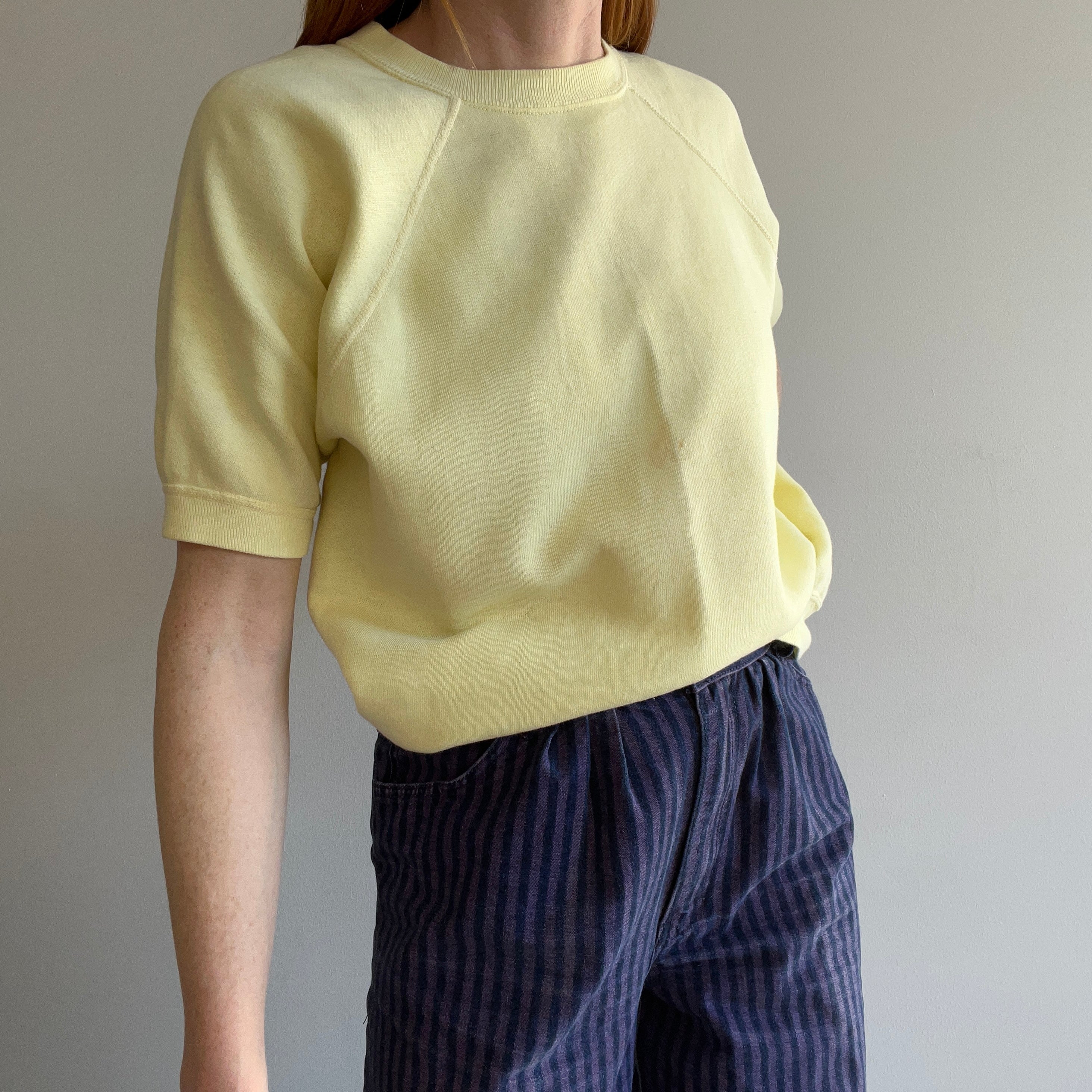 1970s Blank Pale Yellow Warm Up