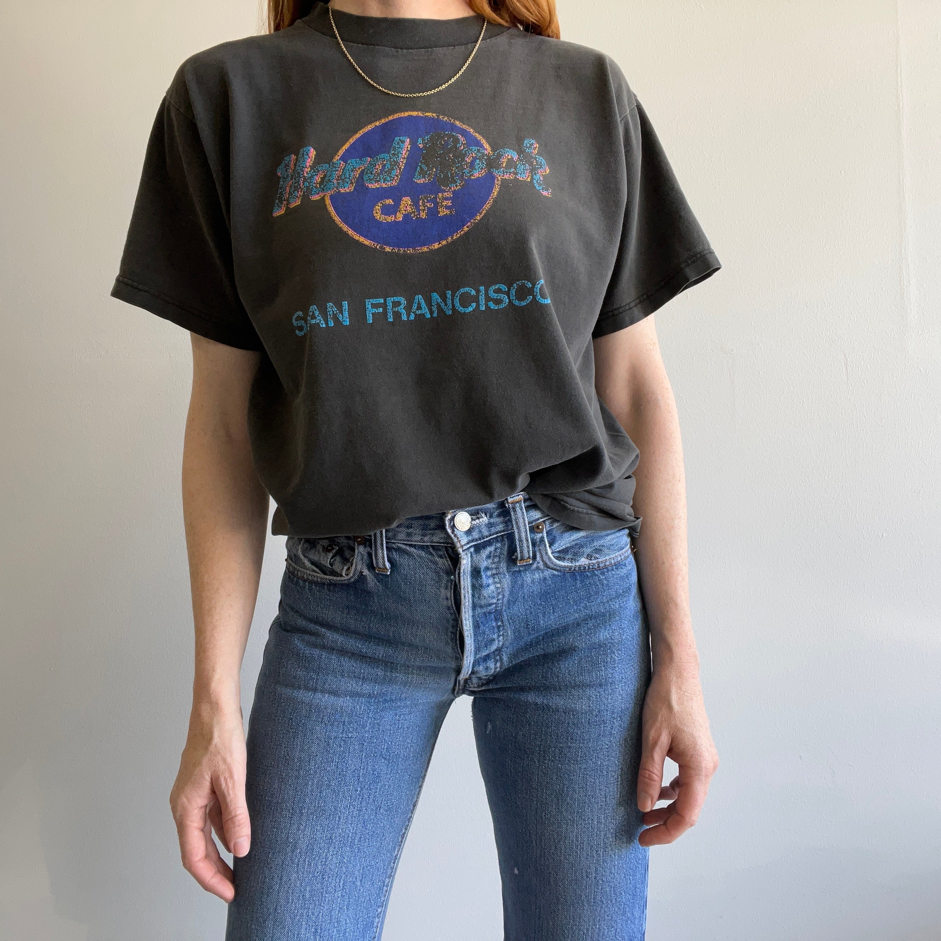 1990s San Francisco Beat Up Hard Rock Cafe T-Shirt