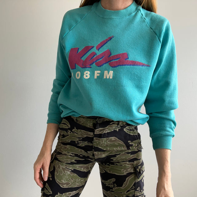 1980s KISS 108 FM - Boston - Stained Sweatshirt