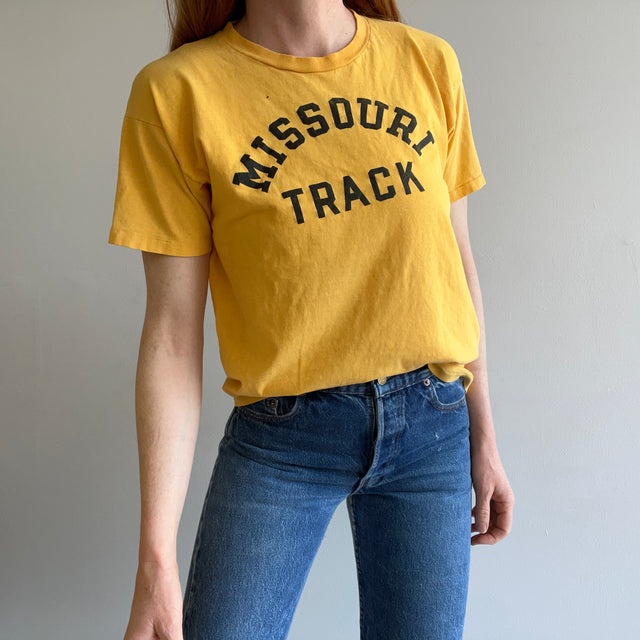 T-shirt Missouri Track des années 1960/70 parfaitement usé