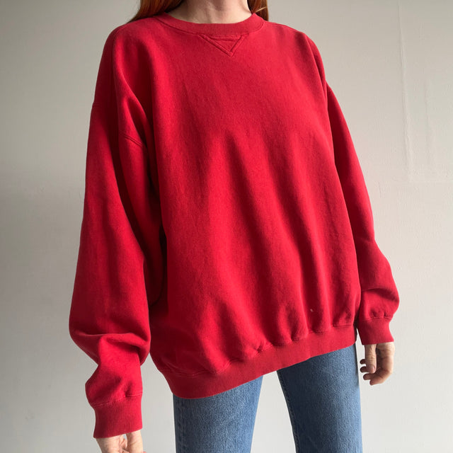 1990s 100% Cotton Gap Single V Red Sweatshirt