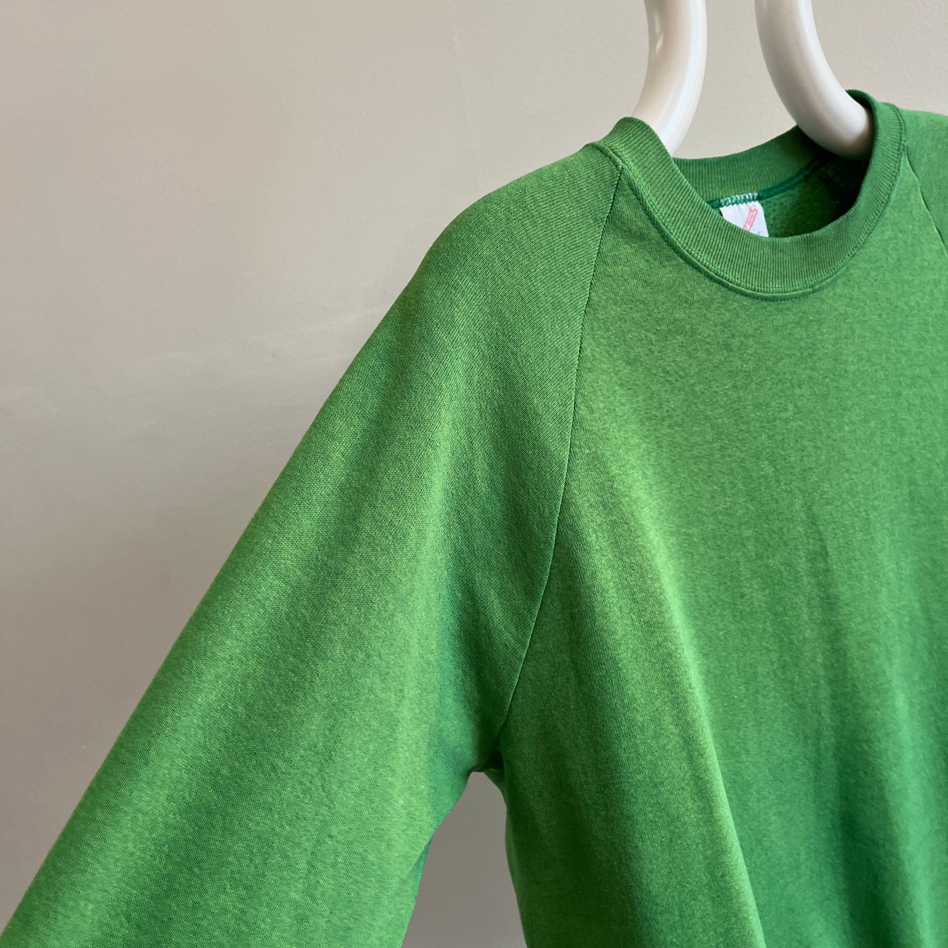 Sweat Jerzees vert lime des années 1980 - superbe couleur !