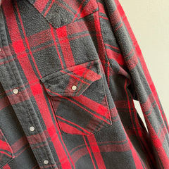 1980s Buffalo Plaid Cowboy Snap Front Flannel