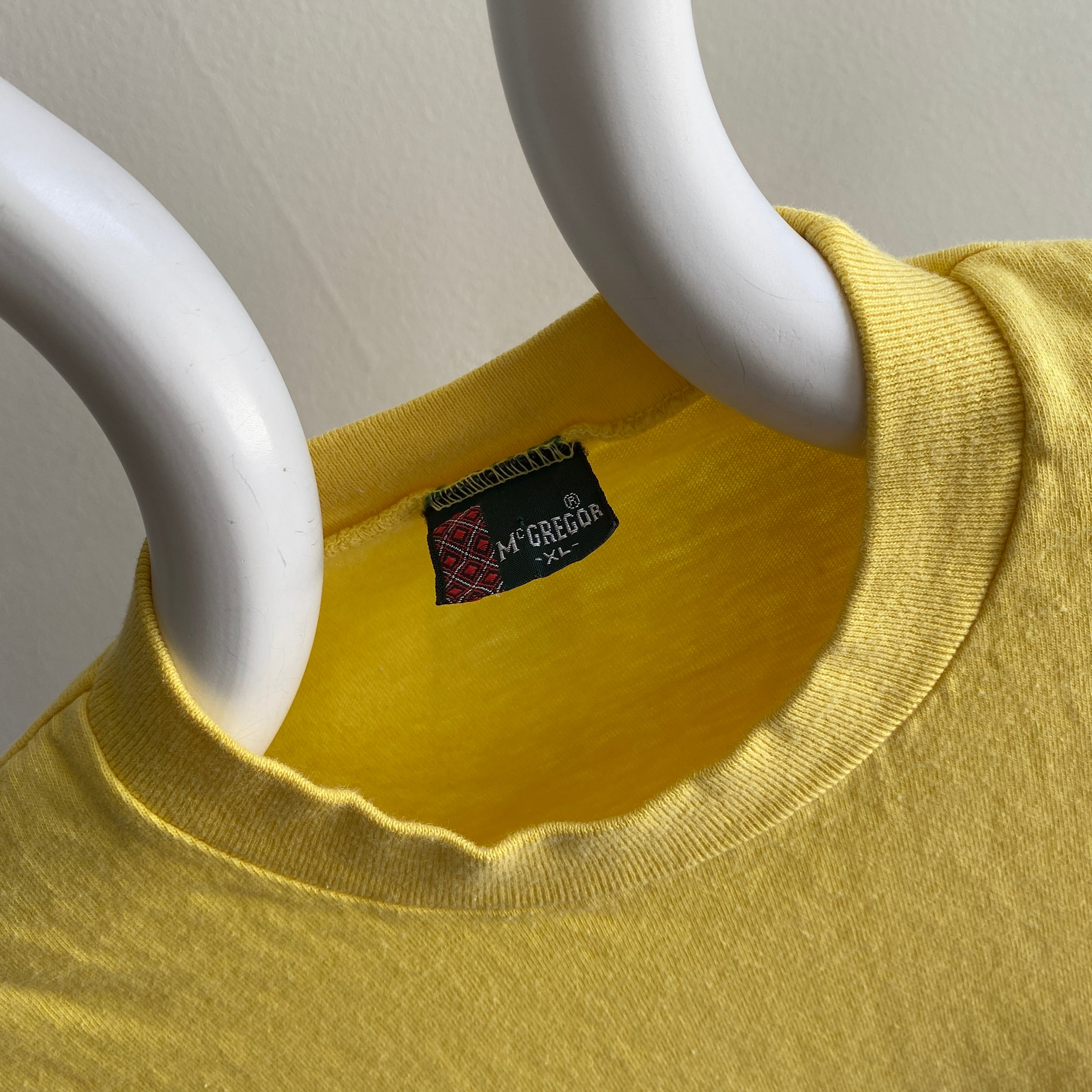 1980/90s McGregor Blank Yellow Pocket T-Shirt