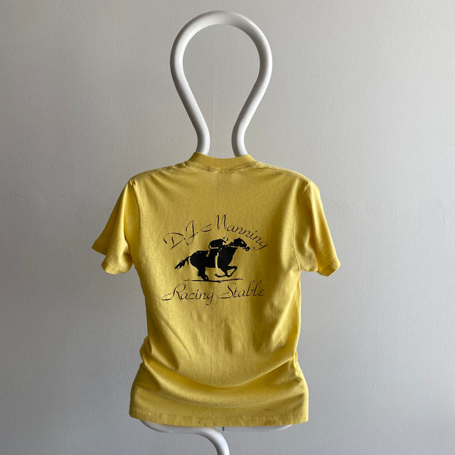 Années 1970 DJ Manning Racing Stable Backside T-shirt graphique