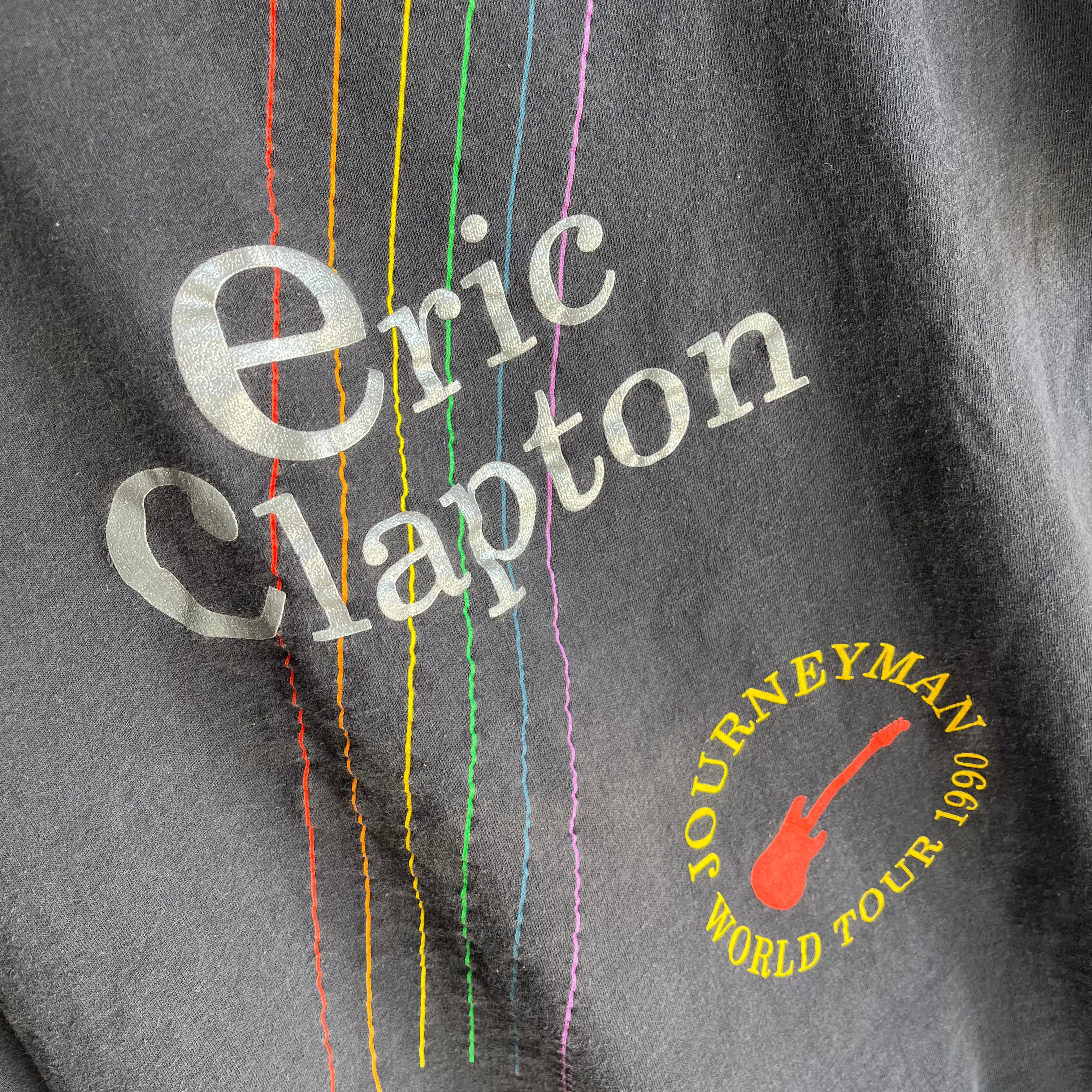 1990 Eric Clapton Journeyman World Tour T-shirt en coton