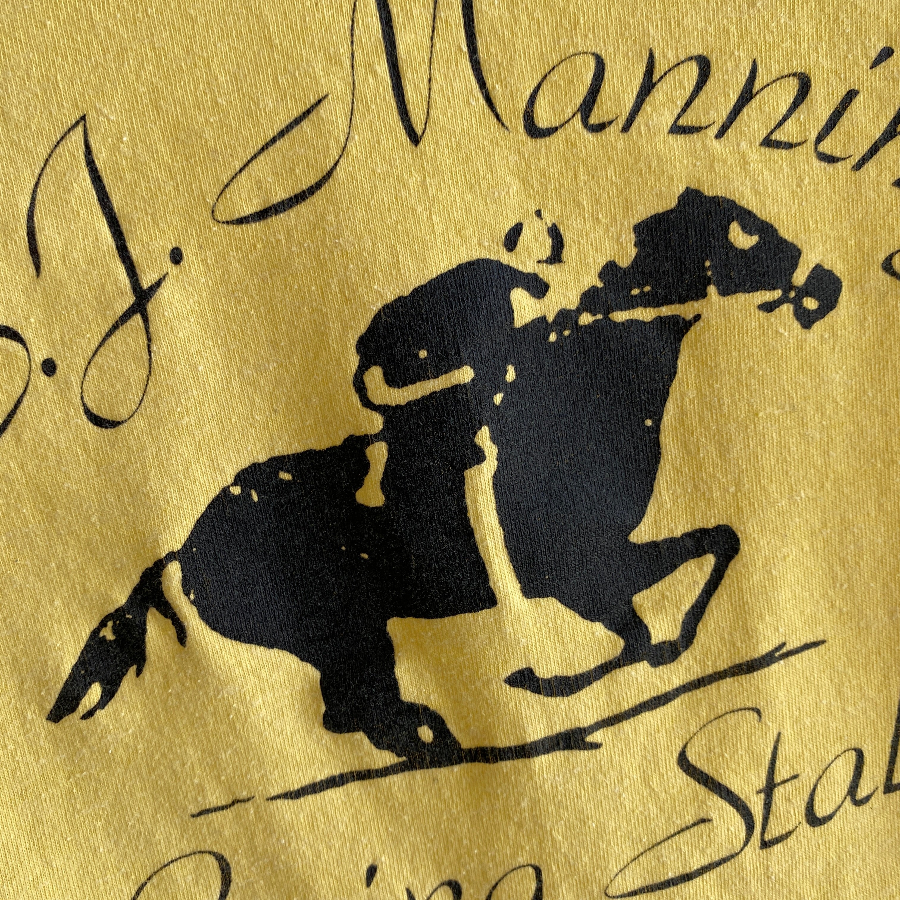 Années 1970 DJ Manning Racing Stable Backside T-shirt graphique