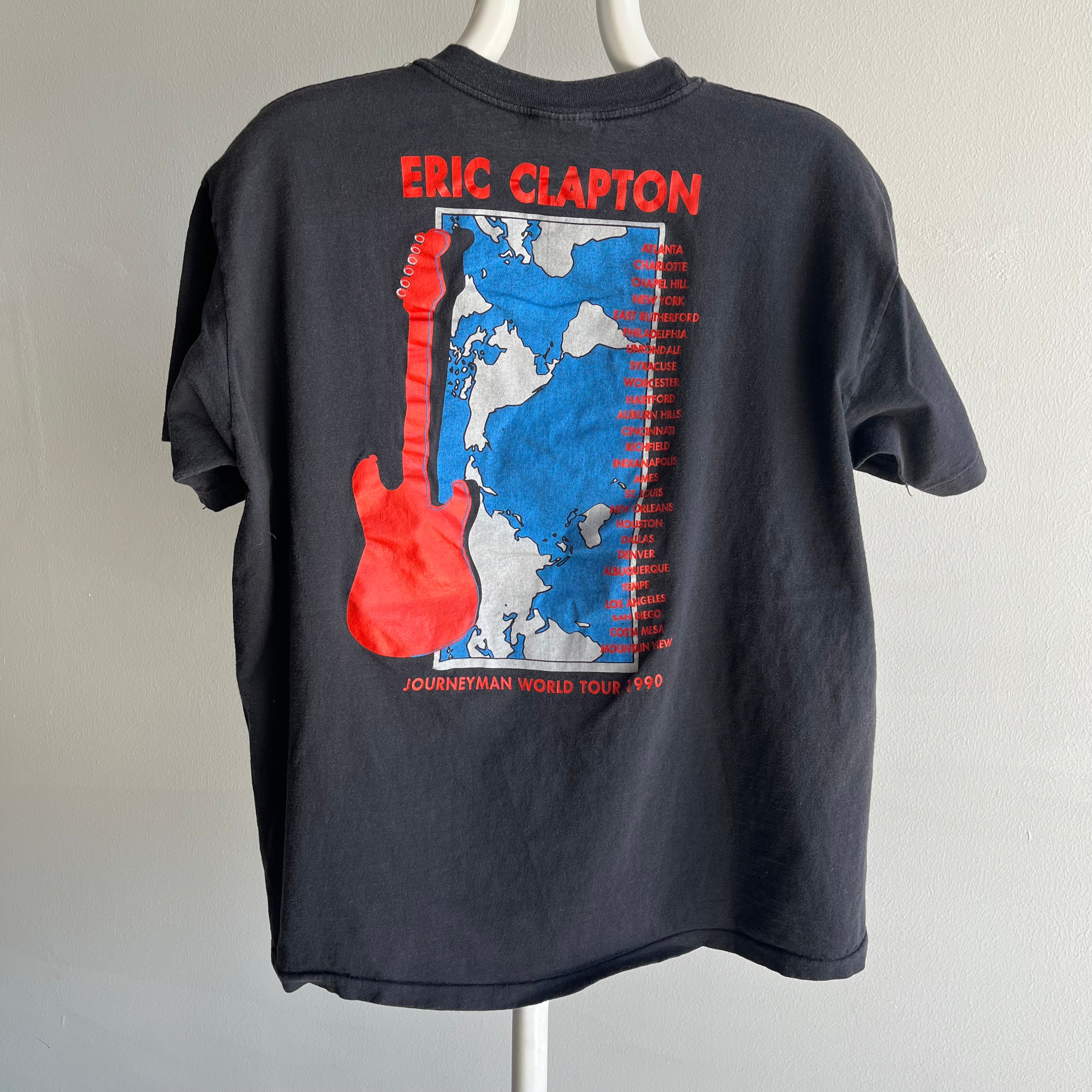 1990 Eric Clapton Journeyman World Tour T-shirt en coton