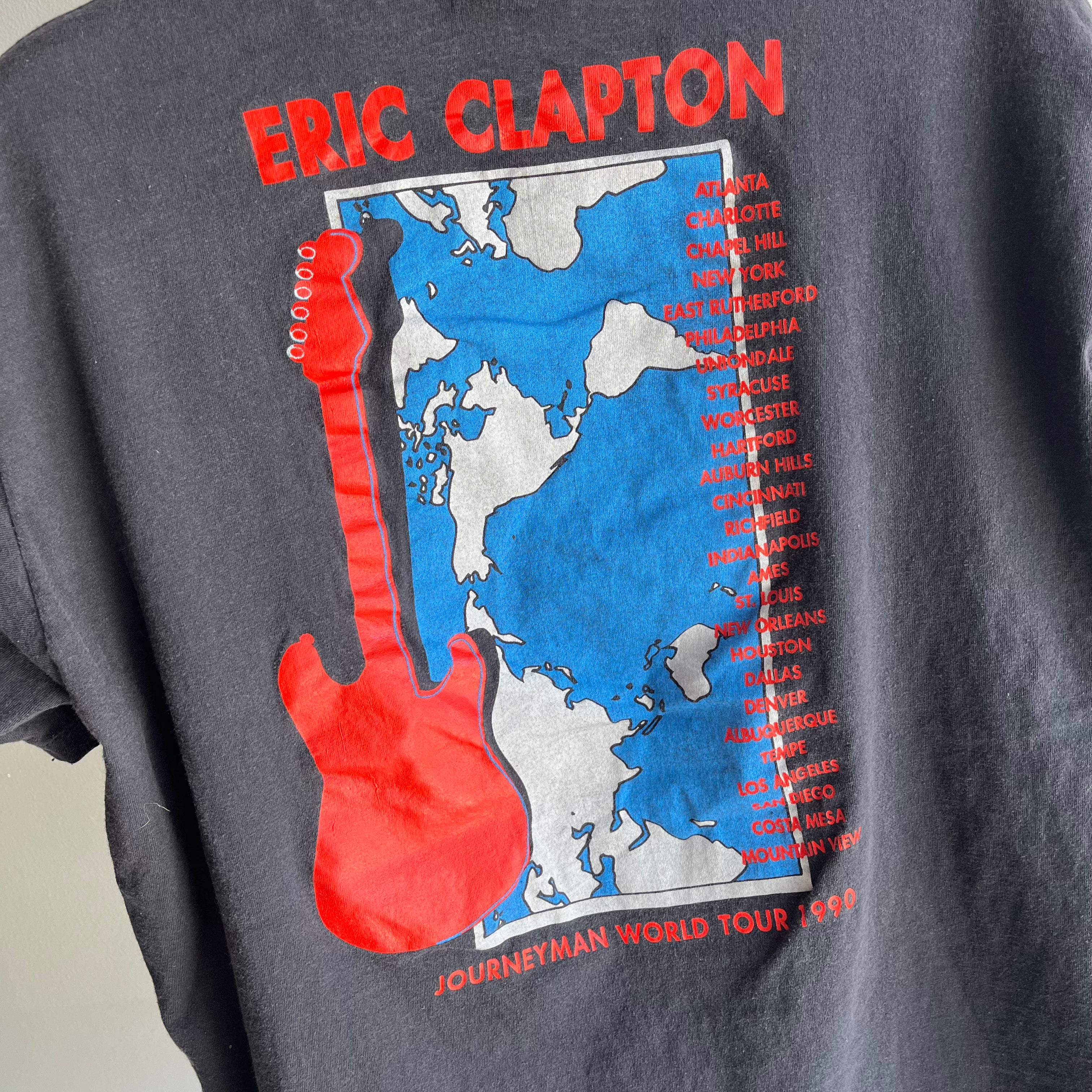 1990 Eric Clapton Journeyman World Tour Cotton T-Shirt