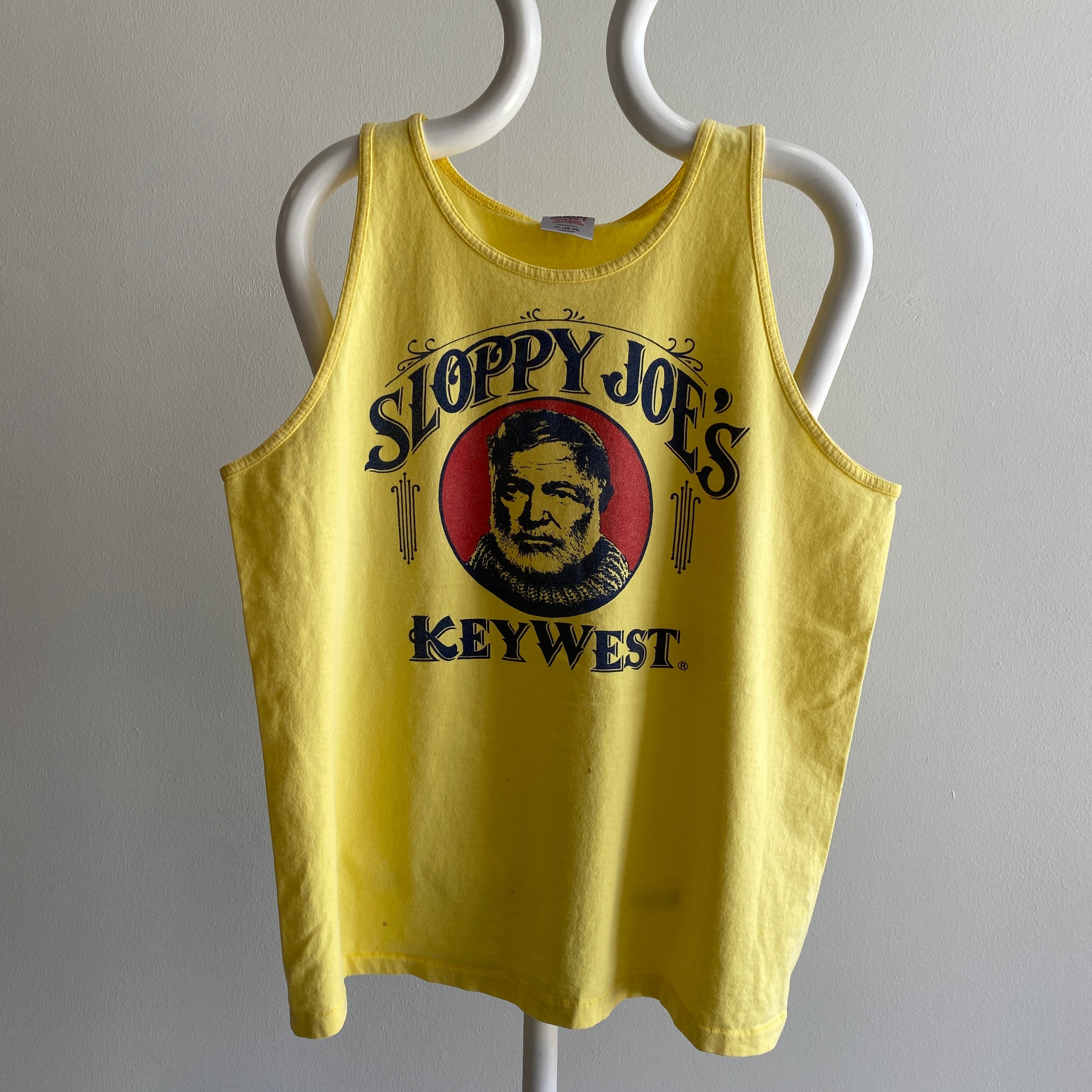 Débardeur en coton Key West des années 1990 de Sloppy Joe par Oneita