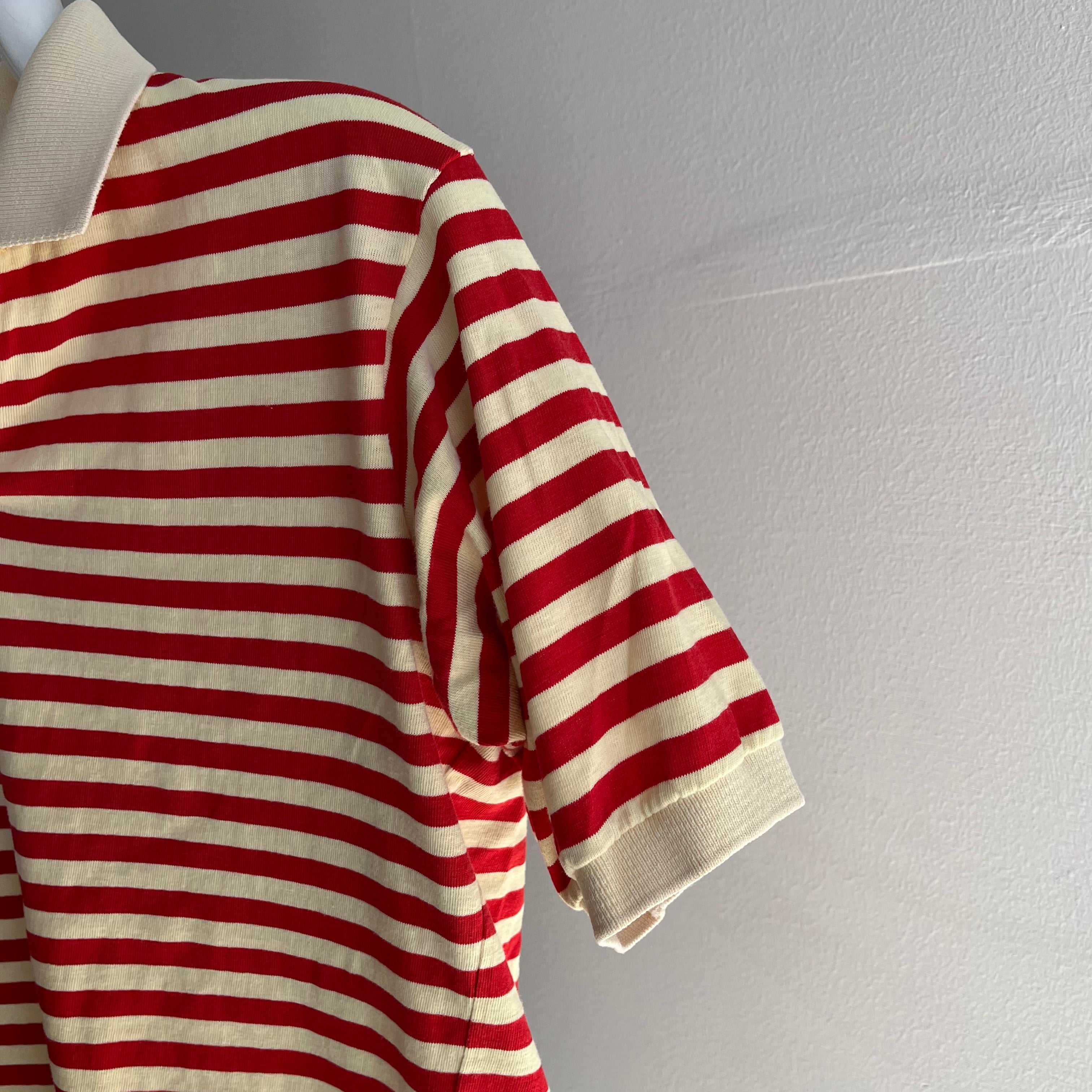 GG 1970s The Most Delightful Striped Polo Shirt