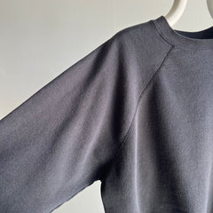 1980/90s Bleach Stained Blank Grey/Black Raglan par Ultra Fleece