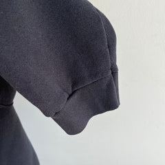 1980/90s Bleach Stained Blank Gray/Black Raglan by Ultra Fleece