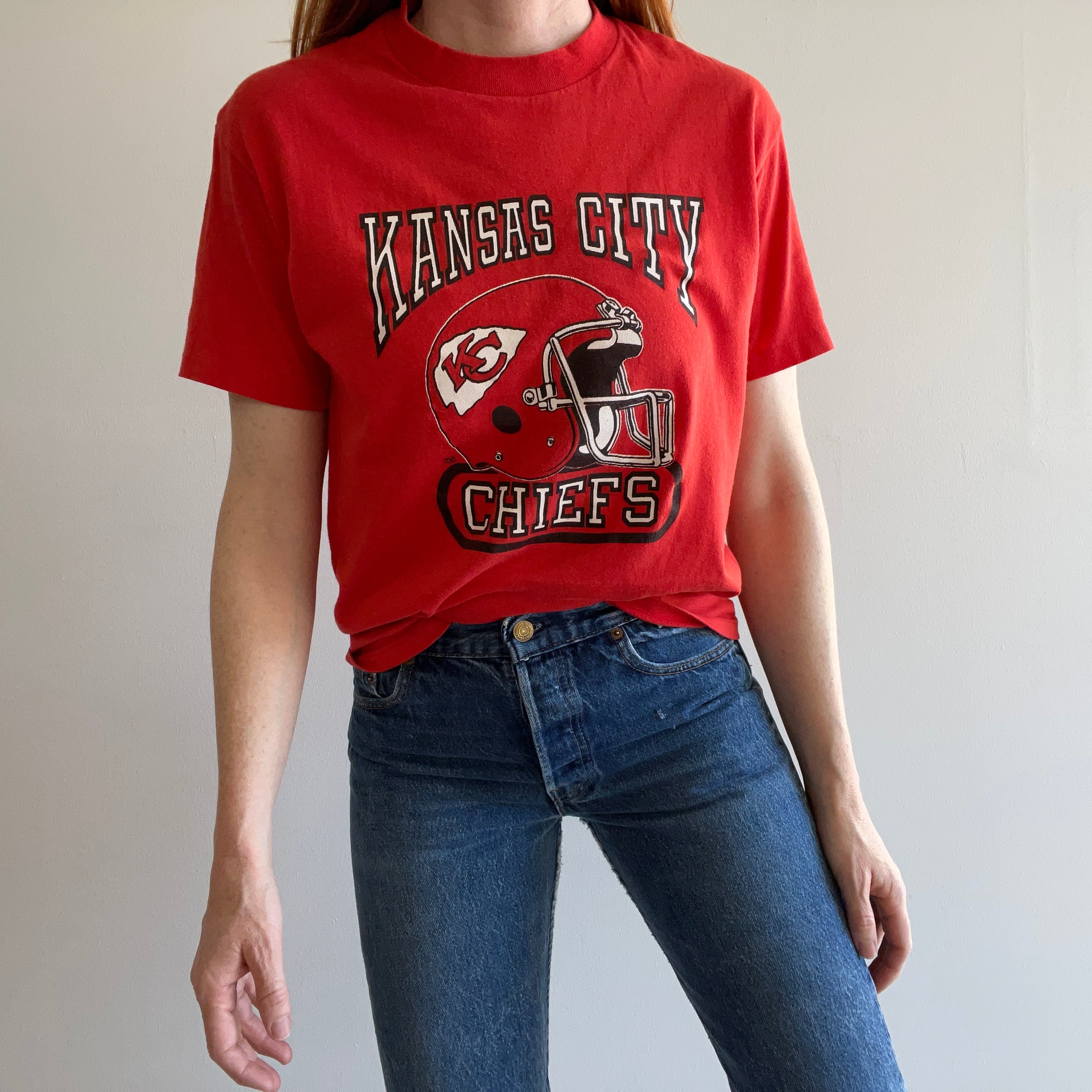T-shirt des chefs de Kansas City des années 1980