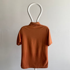 1970s Rad Sun Délavé Rusty Polo LaCoste T-shirt