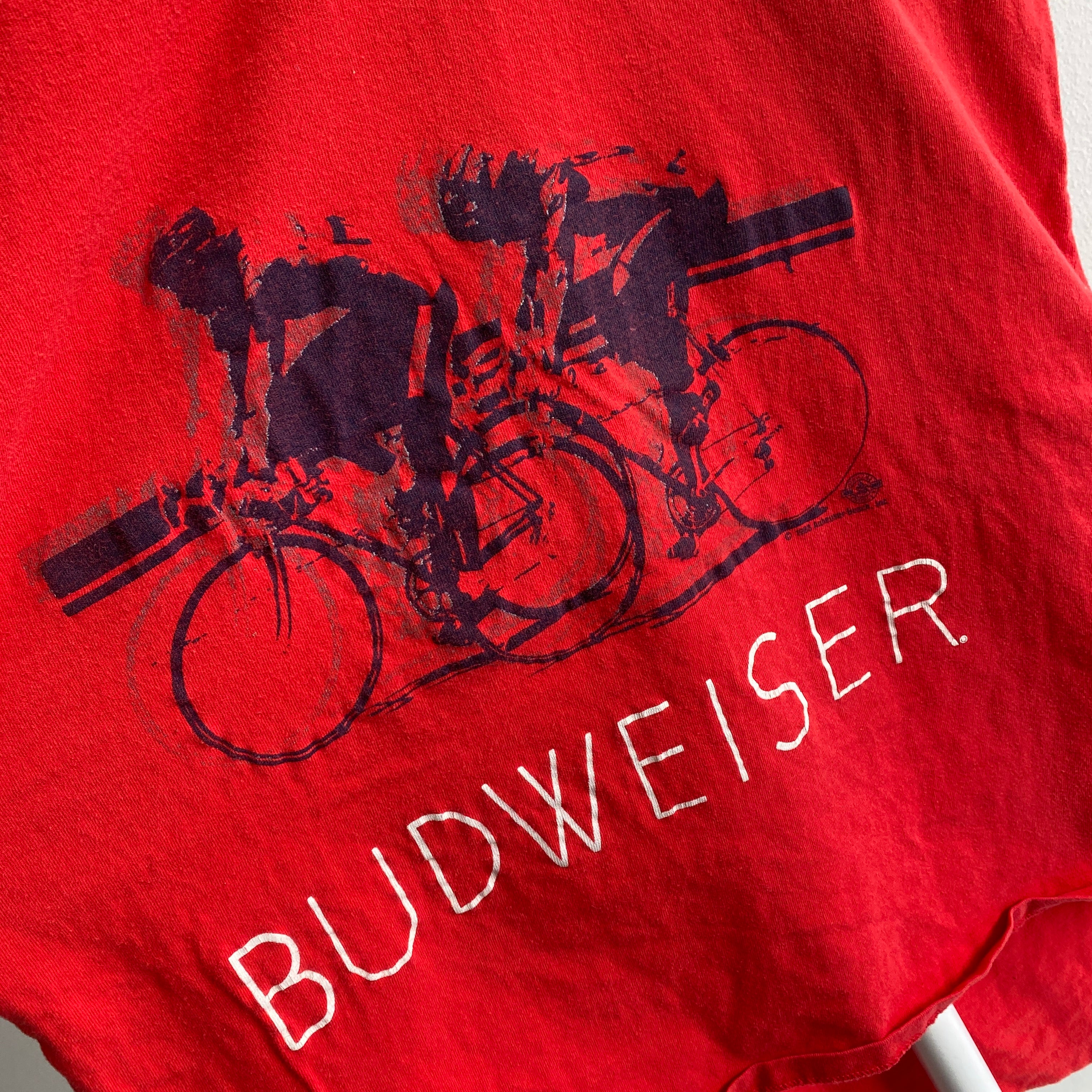 1988 Budweiser Cyclist Tank Top avec dos plus long par Artex - WOWZA