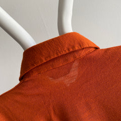 1970s Epic Rusty Long Sleeve Pocket Polo In Excellent Condition