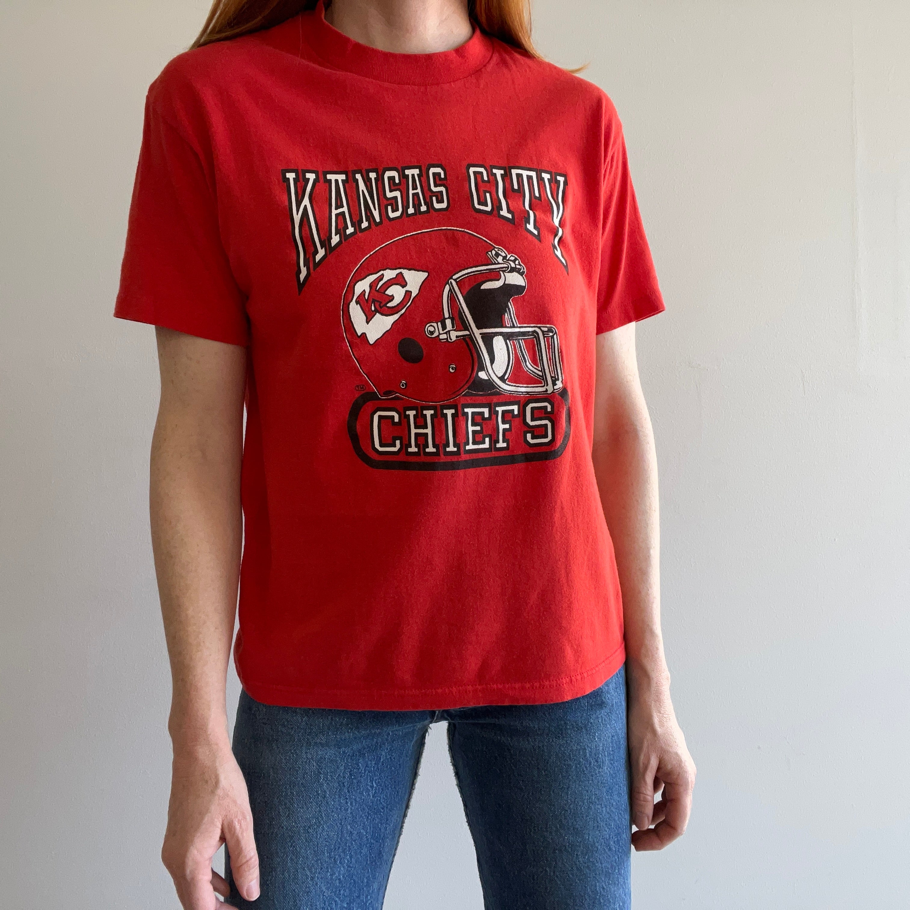 T-shirt des chefs de Kansas City des années 1980