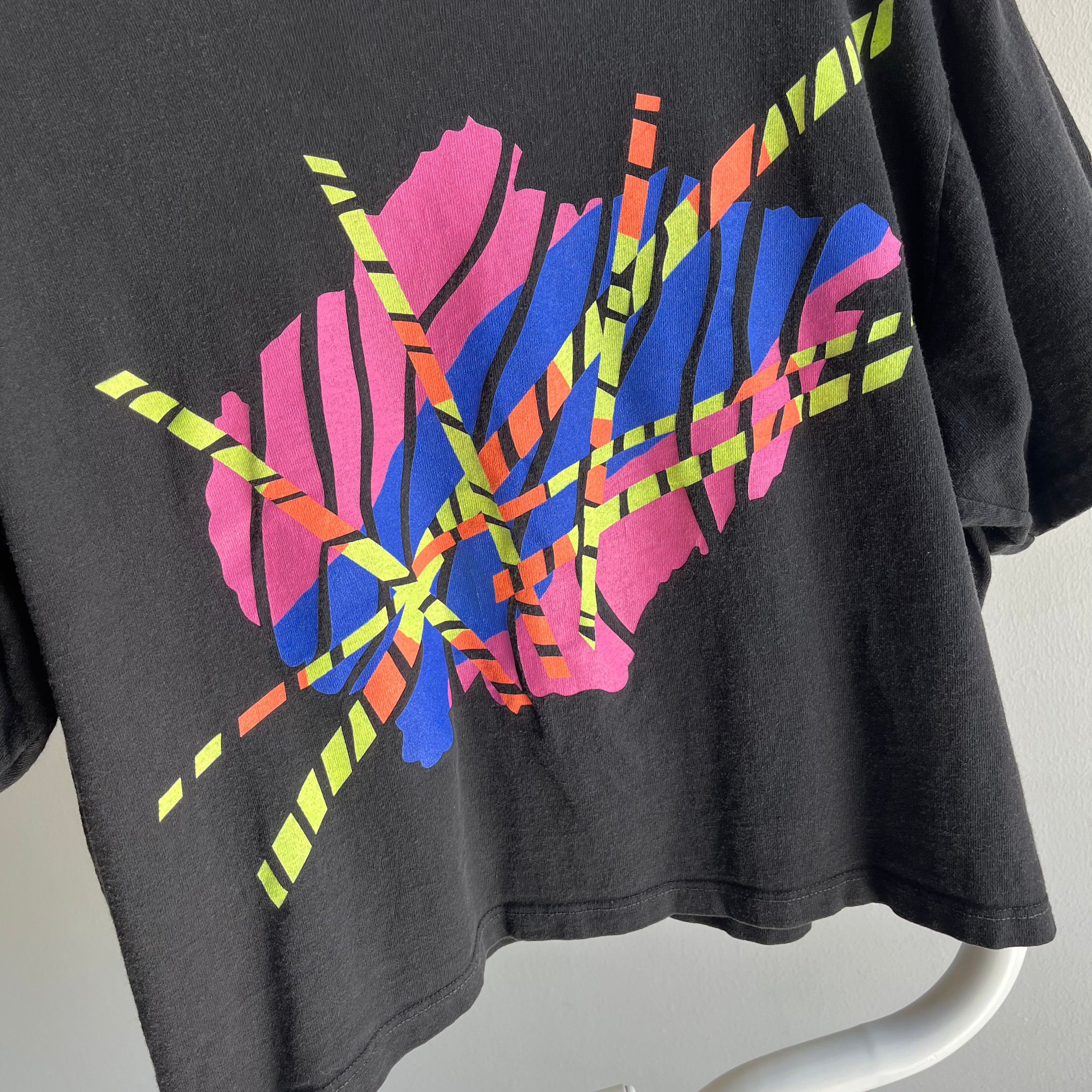 1980s Body Co Random Geometric Crop Top