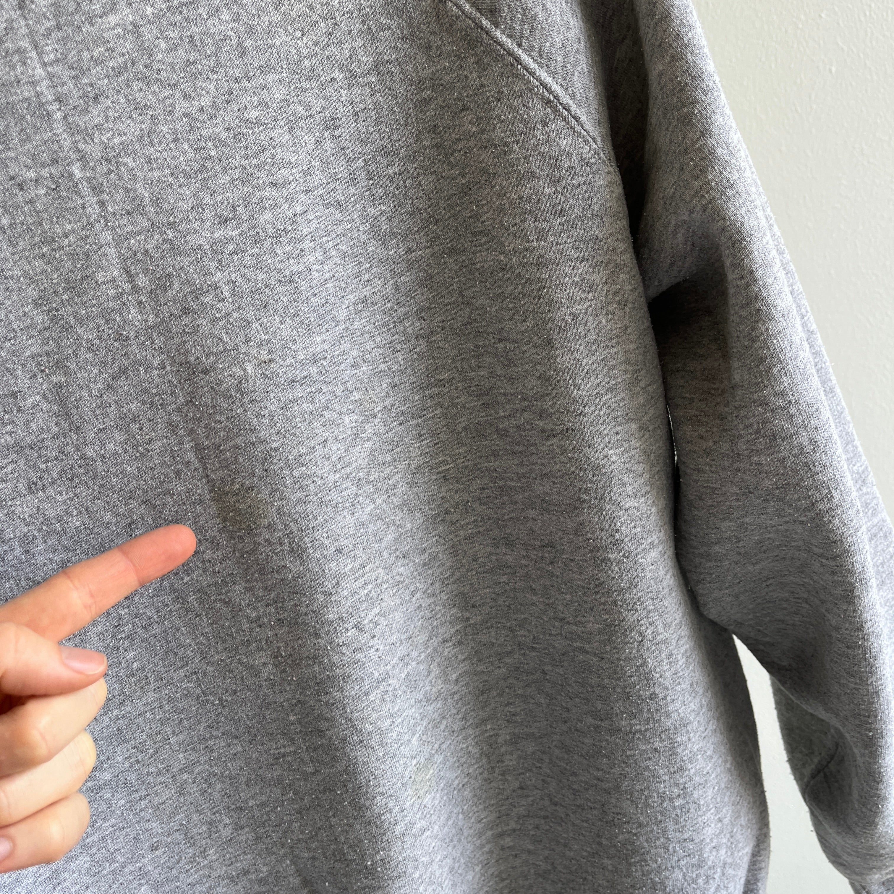 1990s Hanes Her Way Blank Gray Sweatshirt