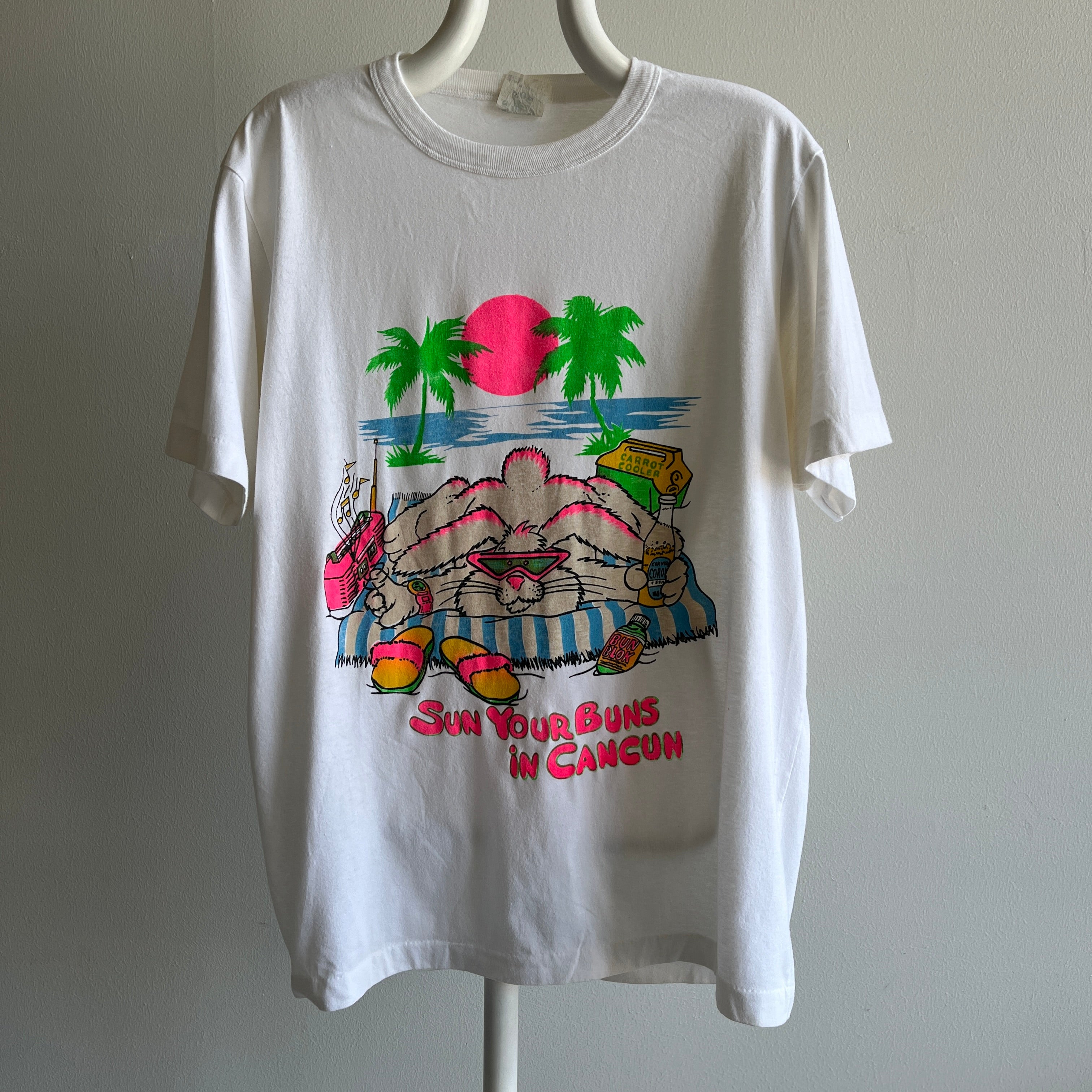 1980s Sun Your Buns in Cancun Tourist T-Shirt