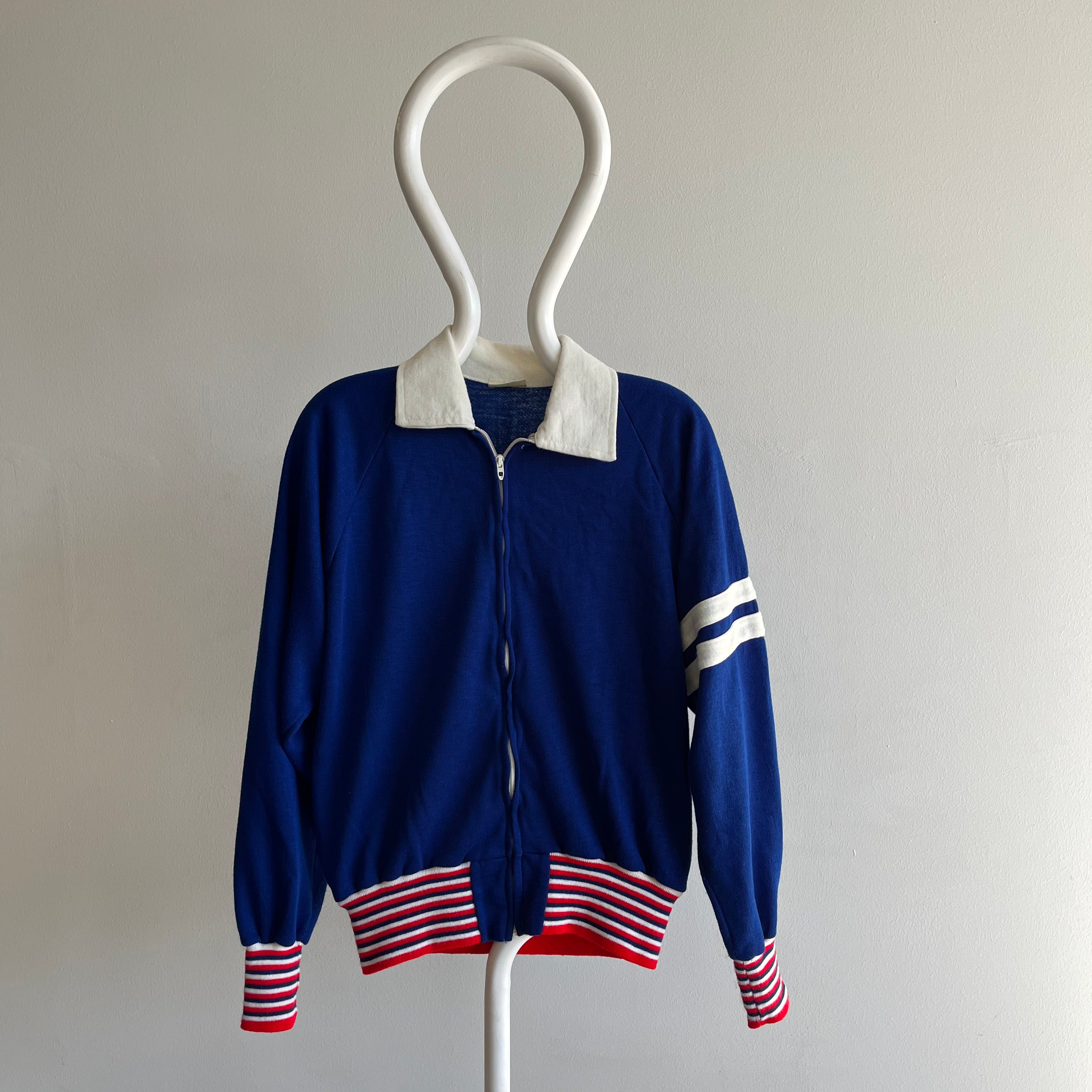 GG 1970s Kings Road by Sears Super Rad/Soft Collared Zip Up
