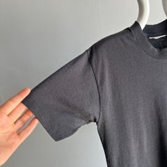 1980s Blank Faded Black To Gray 50/50 T-Shirt by Duke