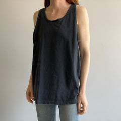 1980/90s Blank Black Cotton Tank Top