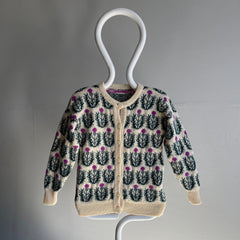 1960s Thistle Handknit Sweater with the Coolest Buttons