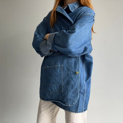 1980s Oversized USA Made OshKosh Lightweight Denim Chore Coat