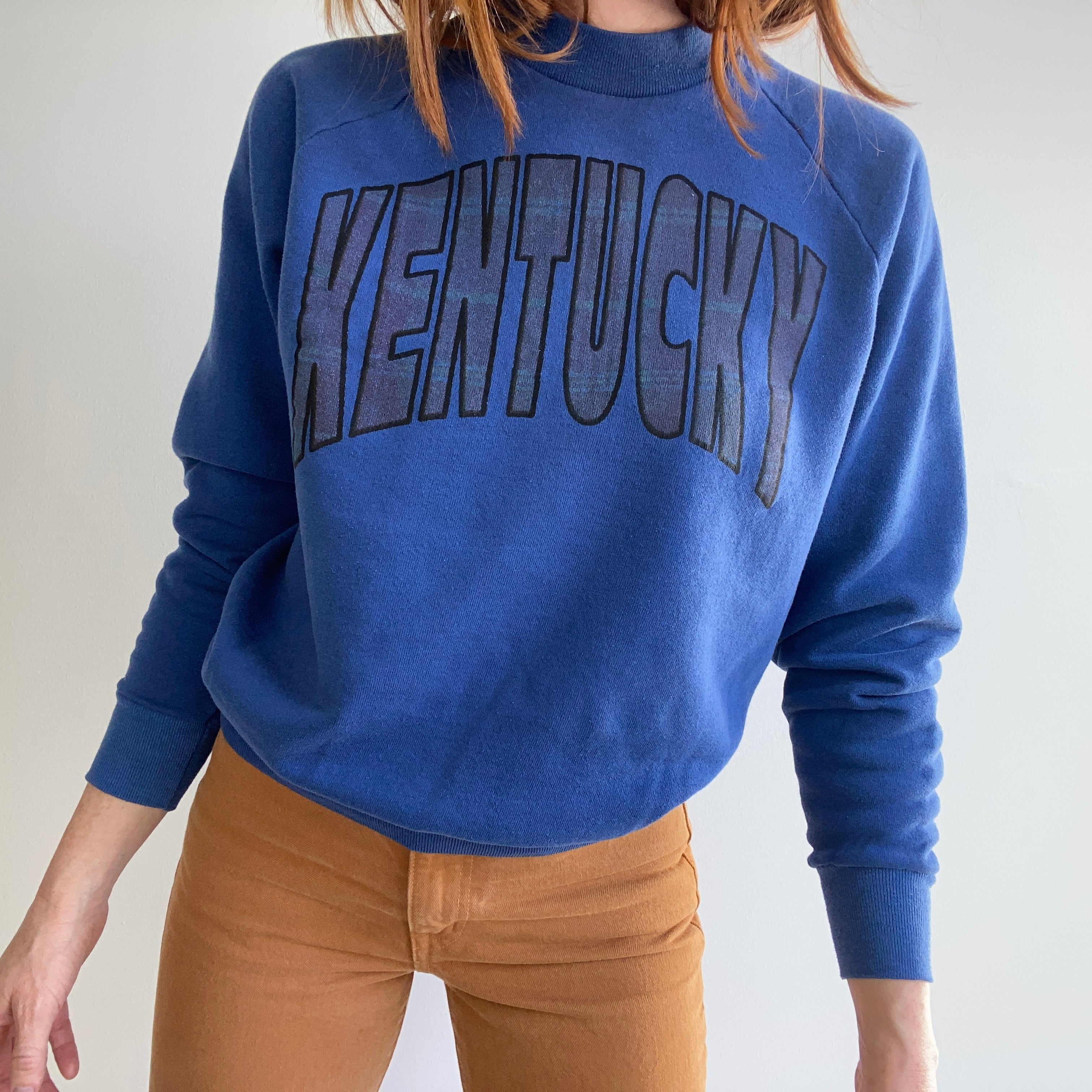 Sweat-shirt à manches raglan Kentucky des années 1980